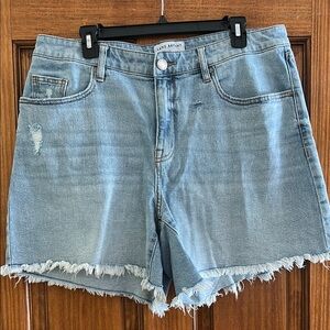 Lane Bryant Light Blue Denim Shorts Size 14